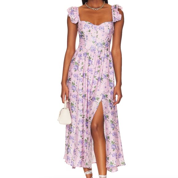 ASTR the Label Revolve Wedelia Purple Floral Wedding Max Dress Size XS - Picture 1 of 9